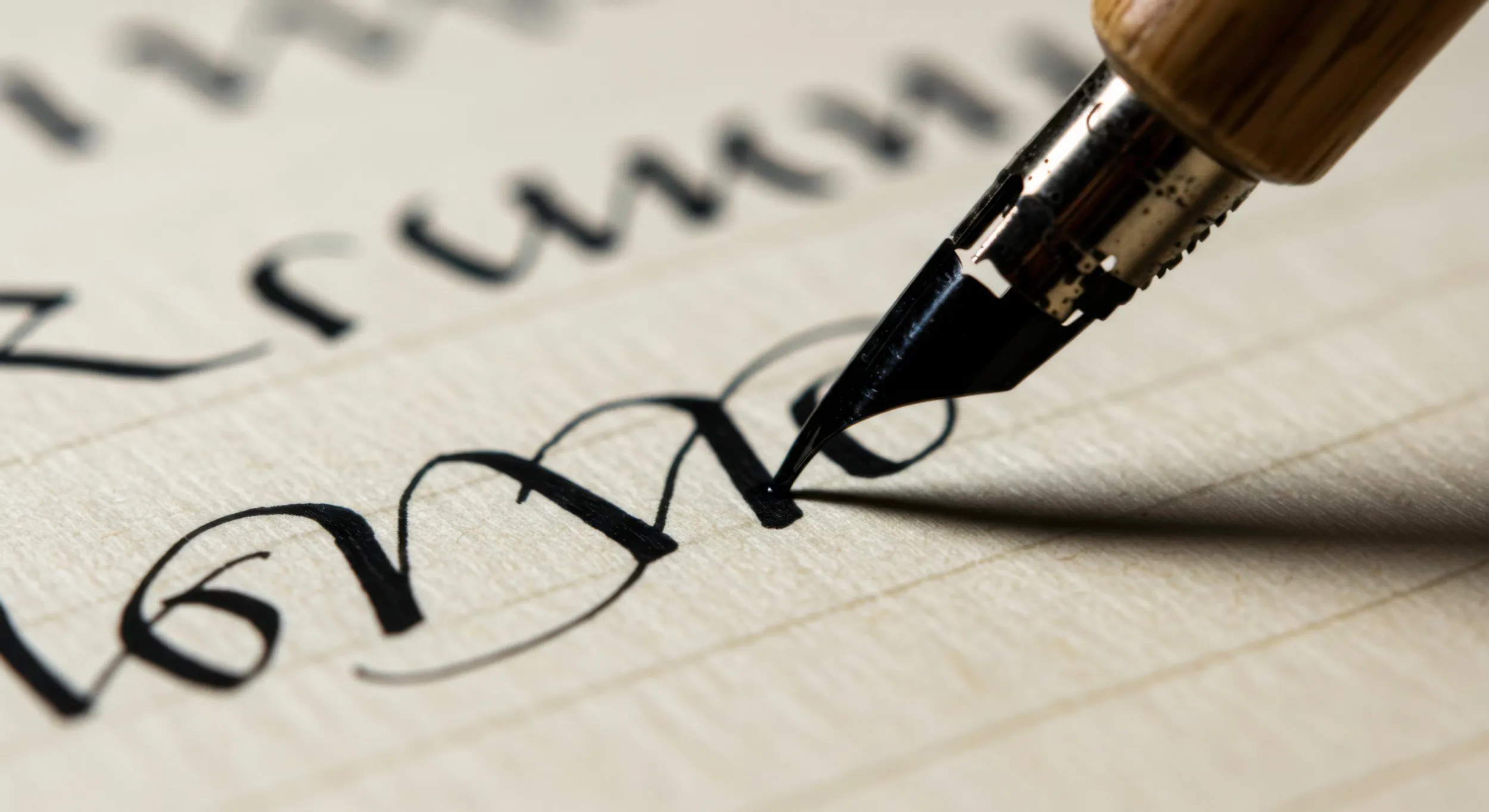 Carta con calligrafia